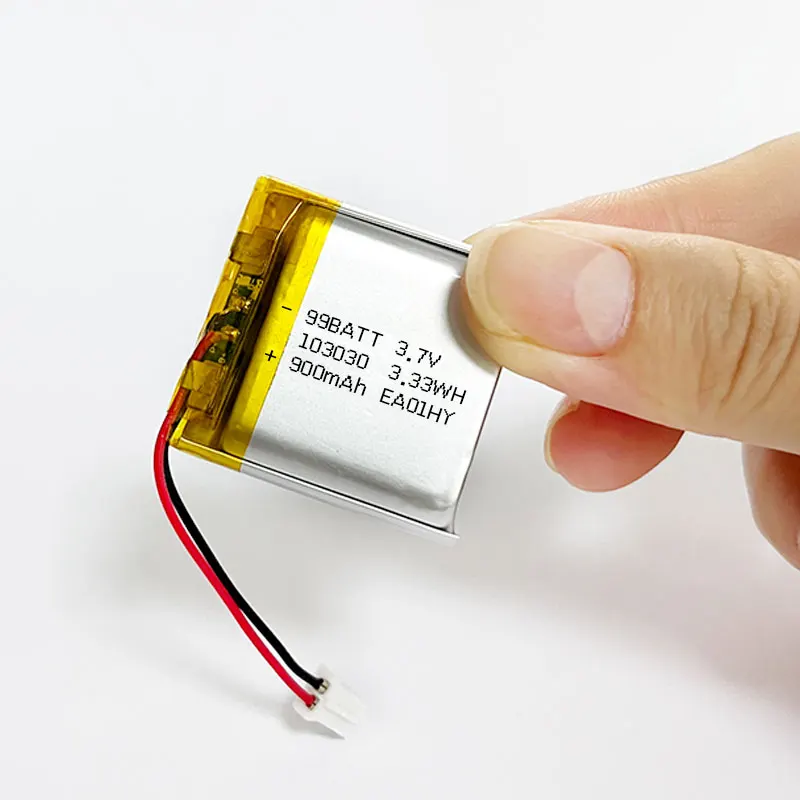 1-10 Uds 103030 3,7 V batería 900mAh Lipo baterías de iones de litio Ph2.0mm enchufe para altavoz ventilador purificador de aire controlador GPS MP3 - imagen 2