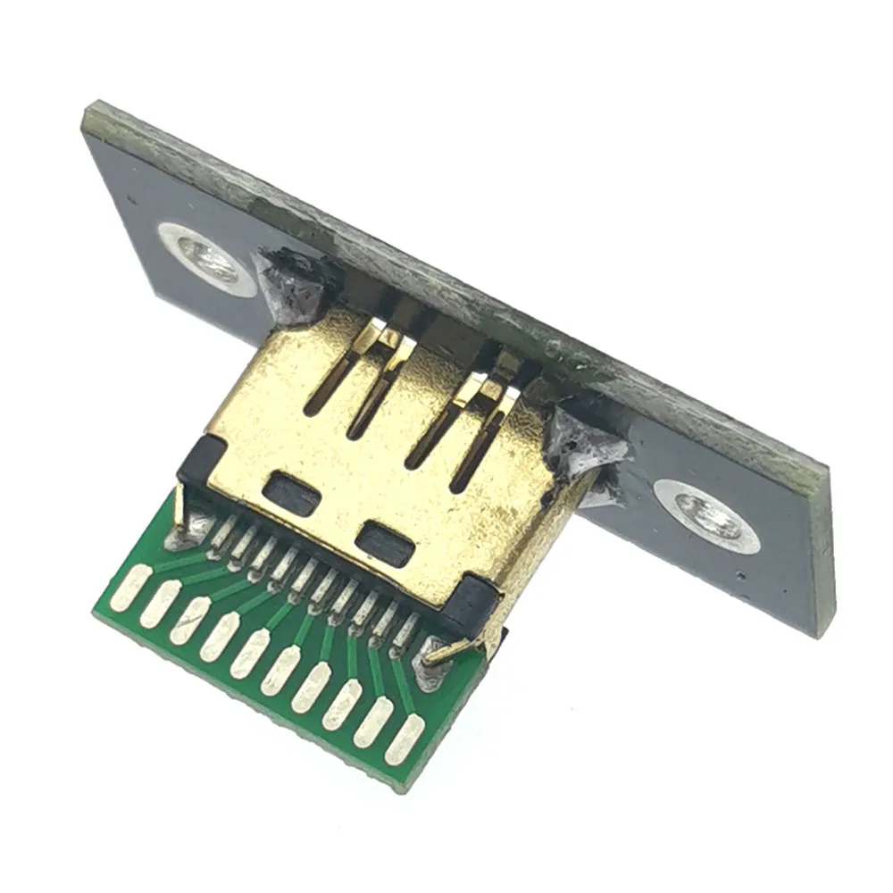 Placa de prueba hembra Compatible con HDMI, con orificio de fijación de tornillo, puerto de conector de 19 pines y 19P con placa de prueba PCB, tipo A, 1 Uds. - imagen 3