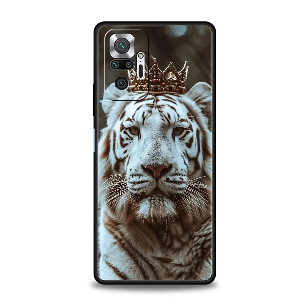 Funda de teléfono Animal tigre blanco para Xiaomi Redmi Note 14 13 12 5G 11 10 Pro Plus 4G 9S 9 14C 13C 12C 10C 9C 9A funda suave de TPU - imagen 4