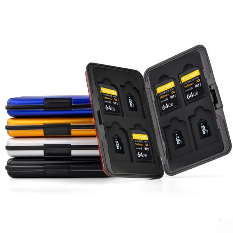 Protector de tarjeta de memoria de aleación de aluminio, caja de almacenamiento de tarjeta SD SDHC SDXC, soporte de tarjeta SD SDXC - imagen 3