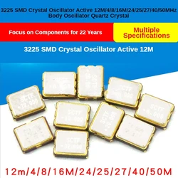 Oscilador de Cristal Activo 3225 de Cuarzo para PCB