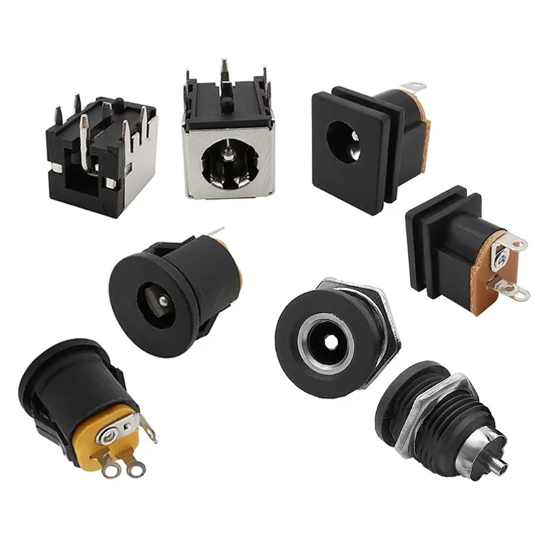 diferentes tipos conectores e interruptores