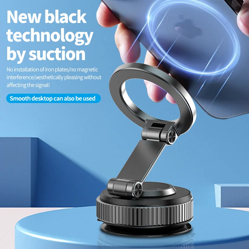 2025 Nuevo soporte eléctrico para teléfono de coche con adsorción al vacío 360 ° Soporte magnético fuerte de rotación para teléfono inteligente iphone12-16 Pro Max - imagen 4