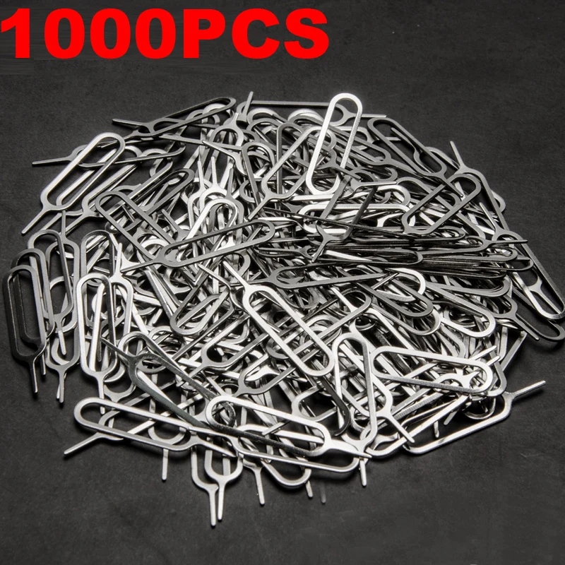 100/100OPCS pines de aguja de extracción de tarjeta SIM palanca expulsión bandeja de tarjeta Sim Pin abierto para IPhone Samsung Xiaomi Redmi herramienta de tarjeta Micro Sd - imagen 2