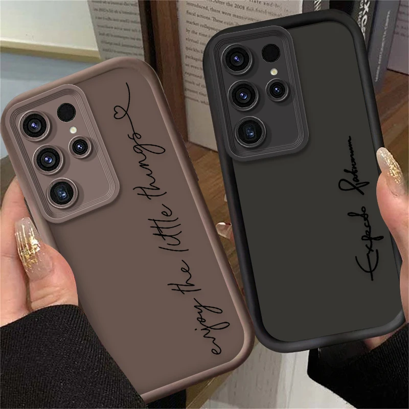 DIY personalizado nombre letras funda blanda para Samsung Galaxy S24 S25 S23 Ultra S22 S21 Plus FE A36 A56 A26 A16 A06 A15 A25 A35 A55 5G - imagen 2