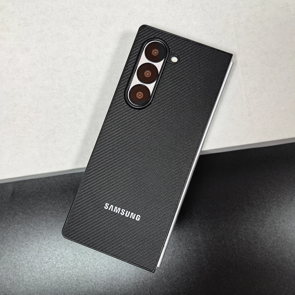 Para Samsung Galaxy Z Fold 3 4 5 6 7 funda acabado mate textura de patrón de fibra de carbono cubierta de teléfono a prueba de golpes - imagen 2