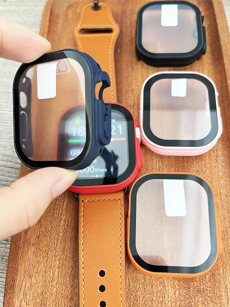 Funda de 49mm para Apple Watch Ultra 3, carcasa de 49mm, accesorios para PC, parachoques a prueba de golpes + Protector de pantalla de vidrio templado iWatch Ultra 2 3