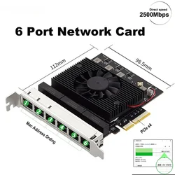 Realtek 8125B Tarjeta de red PCIe 2,5GbE con RJ45 Ethernet Gigabit