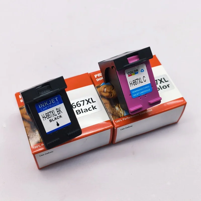 Cartuchos de tinta 667XL para impresora HP 667 Deskjet 1275 2374 2375 2376 2775 2776 6475 - imagen 3