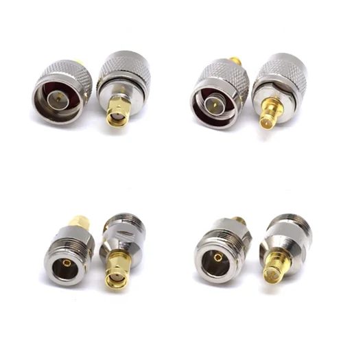 N-RP SMA Adpater N a RP SMA, conector macho y hembra, adaptador Coaxial RF, conectores de latón