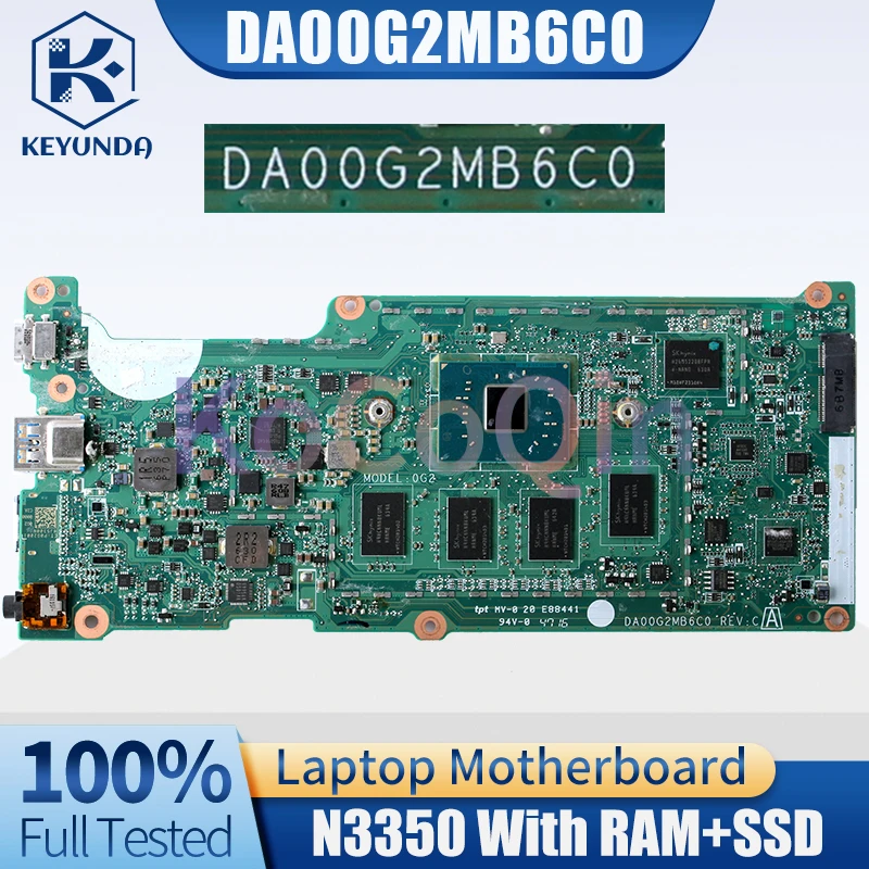 Placa base para computadora portátil DA00G2MB6C0N3350 con placa base para computadora portátil RAM SSD probada - imagen 3