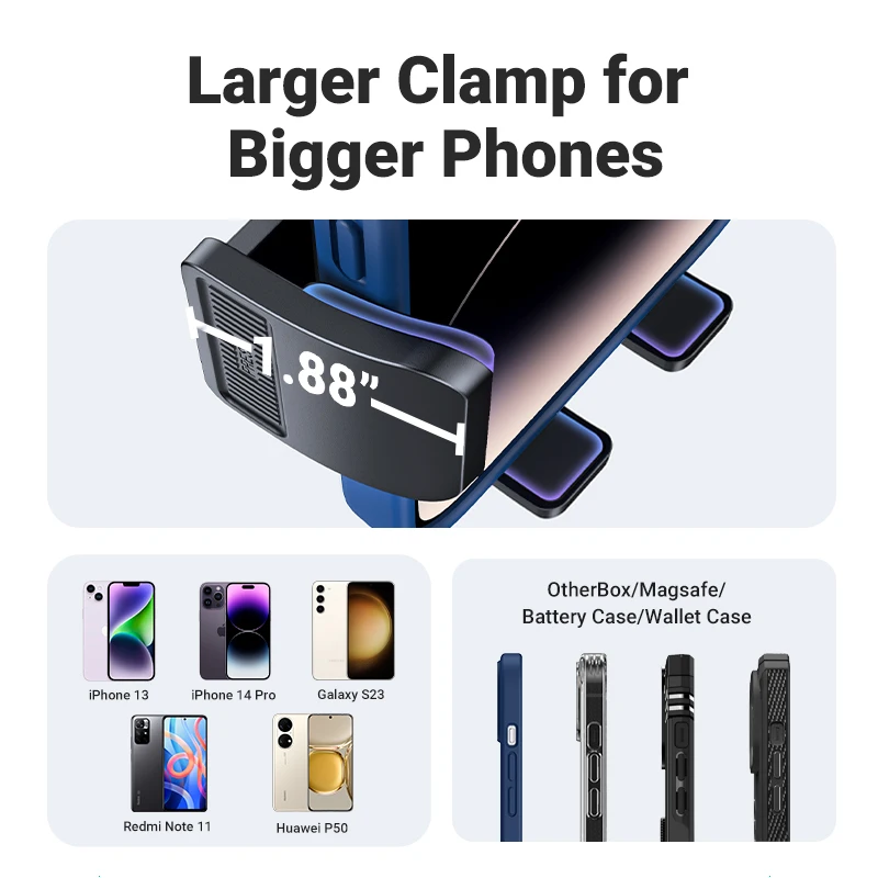 Ugreen-Soporte de teléfono para coche, rejilla de ventilación y salpicadero de gravedad, 3 en 1, para iPhone 14, 13, 12 Pro, Xiaomi, Samsung - imagen 3