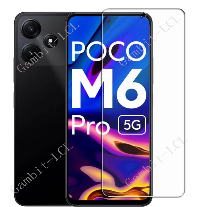 2 uds para Xiaomi Redmi 12 13 13x Redmi12 Redmi13 Redmi13X Poco M6 4G M6Pro M6 Plus 5G protección de pantalla película de vidrio templado - imagen 2