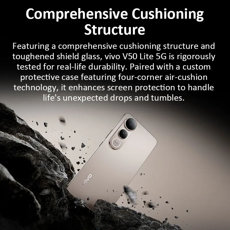 Versión Global Vivo V50 Lite 5G Smartphone MTK Dimensity 6300 6.77″ AMOLED Display 6500mAh Batería 90W Charge 50MP Cámara Trasera - imagen 2