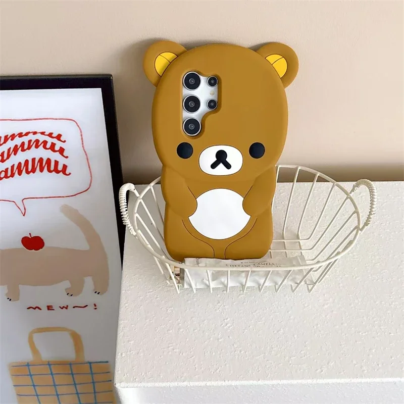 Funda de silicona suave con dibujos de animales y osos para Samsung Galaxy S25 S24 Ultra S23 Plus S25Ultra S24Ultra S24 + funda de teléfono Kawaii - imagen 2
