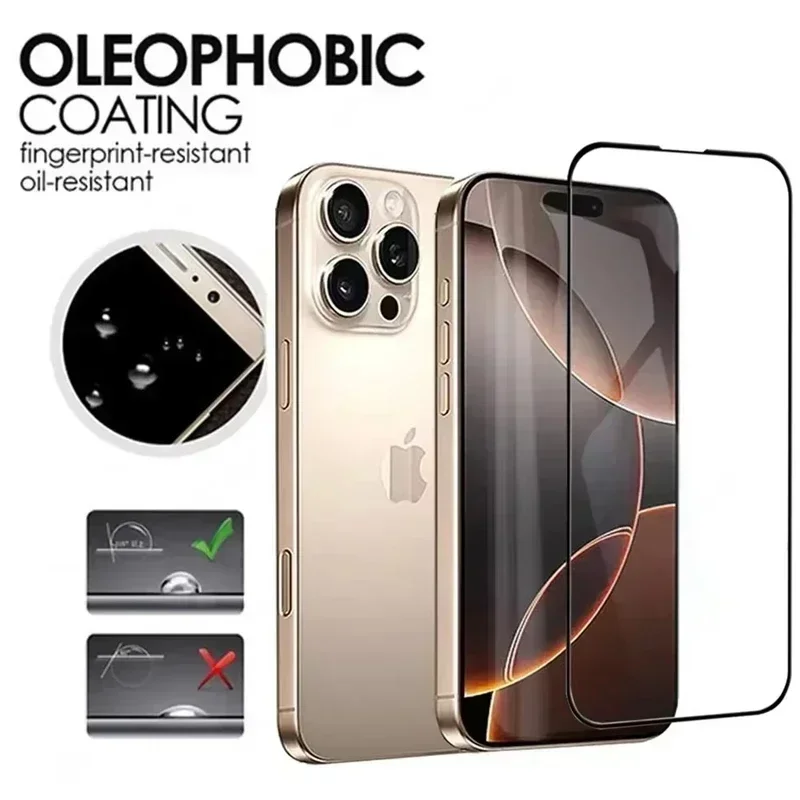 3 uds 50000D vidrio templado para iPhone 13 11 12 14 Pro Max Mini Protector de pantalla para IPhone 16 15 PRO XR X XS MAX 7 8 Plus vidrio - imagen 3