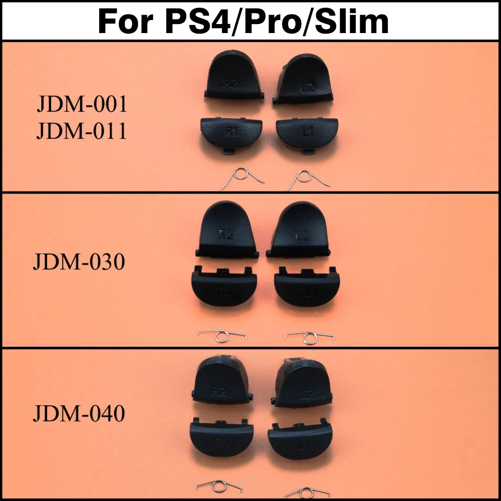 Juego de resortes de botón de disparo para PS4, L1, R1, L2, R2, para PlayStation 4 Pro Slim, JDS, JDM, 001, 011, 030, 040, reemplazo del controlador de mando