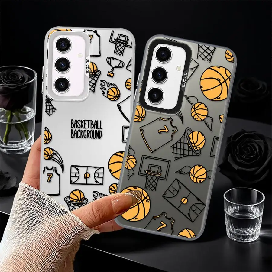 Divertida funda trasera de baloncesto para Samsung Galaxy A36 A33 A34 A25 A26 A22 A52 A53 A24 A23 A73 A32 - imagen 3