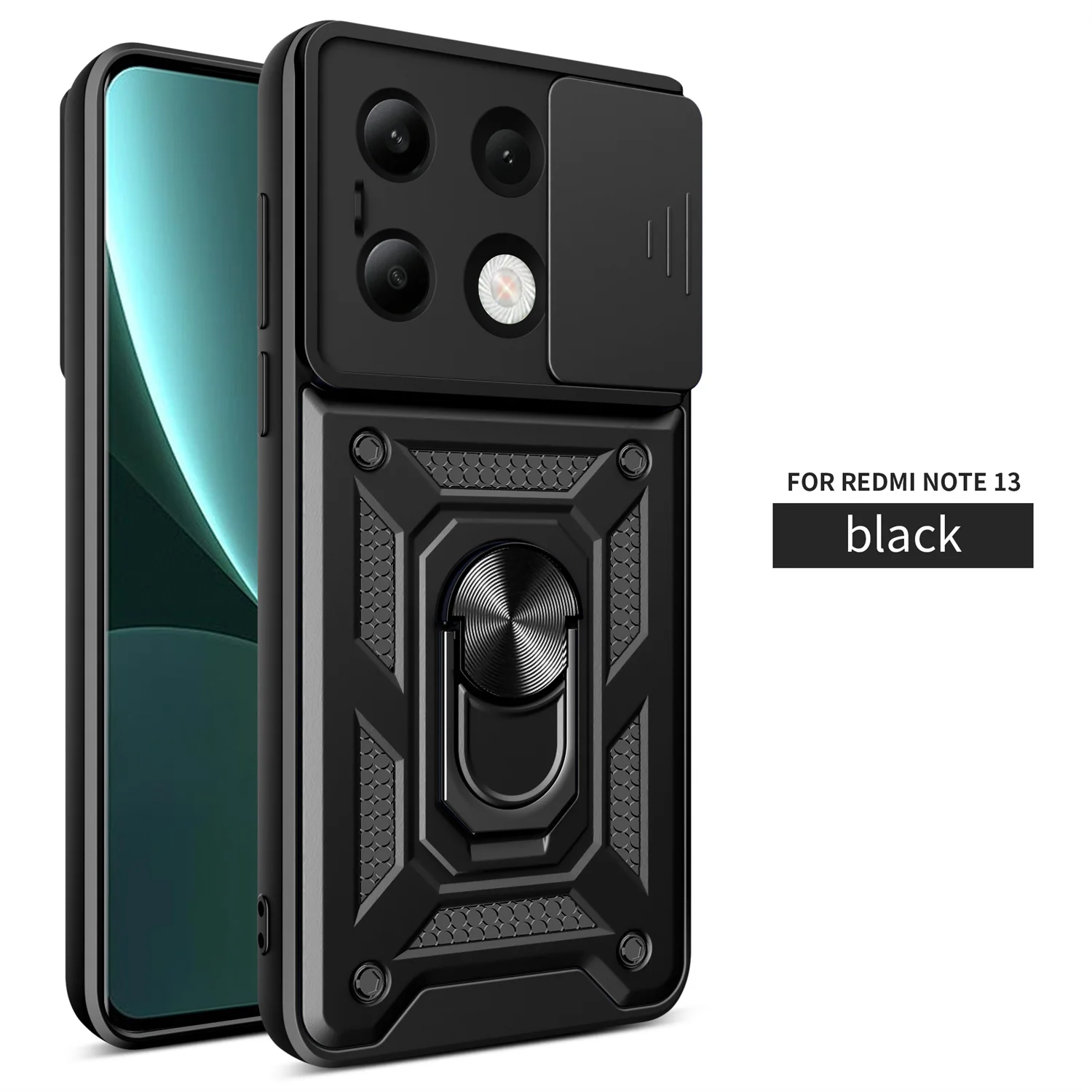 Funda para Xiaomi Redmi Note 13 13 Pro 4G 5G armadura de parachoques lente de cámara anillo de soporte magnético protector para Redmi Note13 Pro 5G