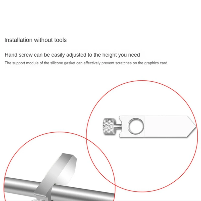 Soporte de tarjeta gráfica de aleación de aluminio, soporte de succión magnética, ventilador de chasis, marco de soporte fijo - imagen 4