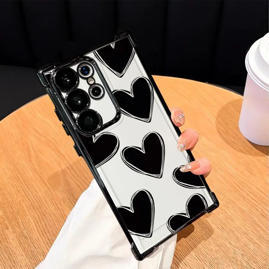 Funda de teléfono con funda suave y corazón de amor creativo para Samsung Galaxy S23 S24 S20 FE S25 Edge S21 Plus S22 Ultra - imagen 5