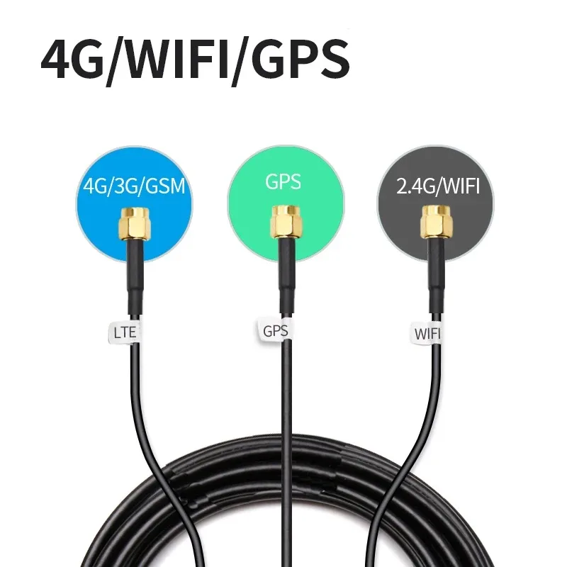 Antena de gabinete impermeable para exteriores, amplificador de señal de tres bandas 4G + WiFi + GPS para módulo de posición 4G Full-band/2.4G WiFi Bluetooth/GPS - imagen 2