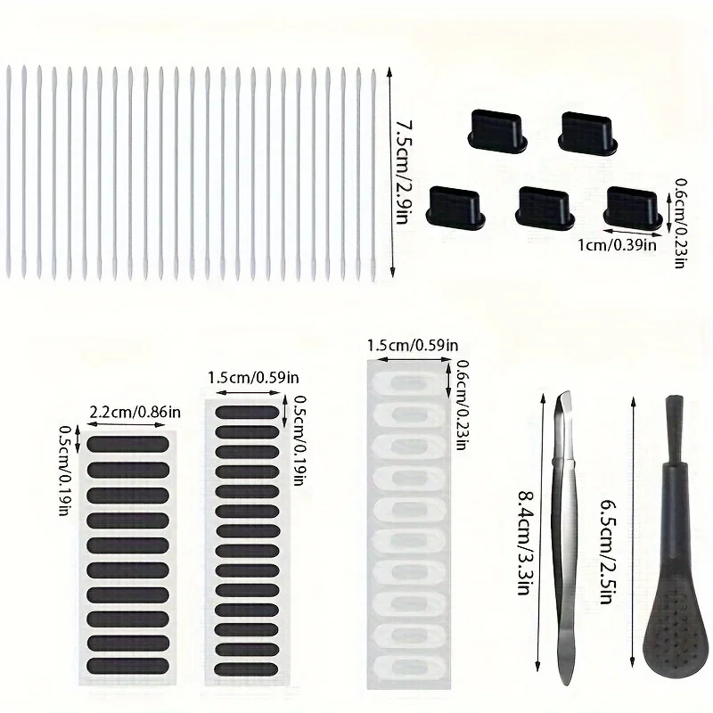 67 Uds cubierta Universal para cargador de teléfono tipo C/Puerto relámpago Protector de malla a prueba de polvo con Kit de limpieza para iPhone Samsung - imagen 2
