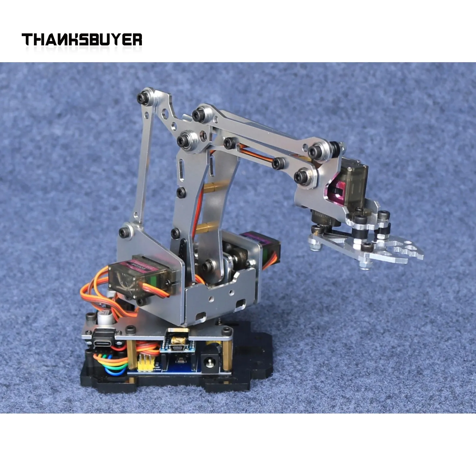 24F Metal 4 Servo Brazo Mecánico Soporte de aleación de Aluminio Abrazadera Brazo de Robot para DIY - imagen 2