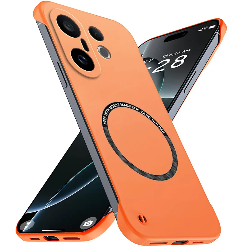 Funda magnética delgada para VIVO X200 FE X200FE 5G V2503, funda de teléfono sin marco, mate, antiarañazos, cubierta dura para PC, armadura sin bordes a prueba de golpes - imagen 2