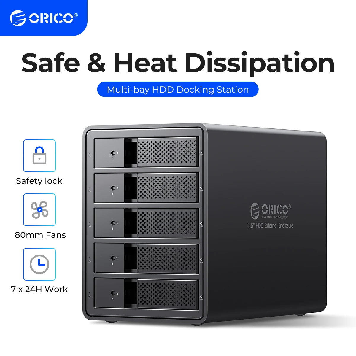 ORICO 95 Series Docking Station HDD 4 Bahías USB 3.0 - 3,5"