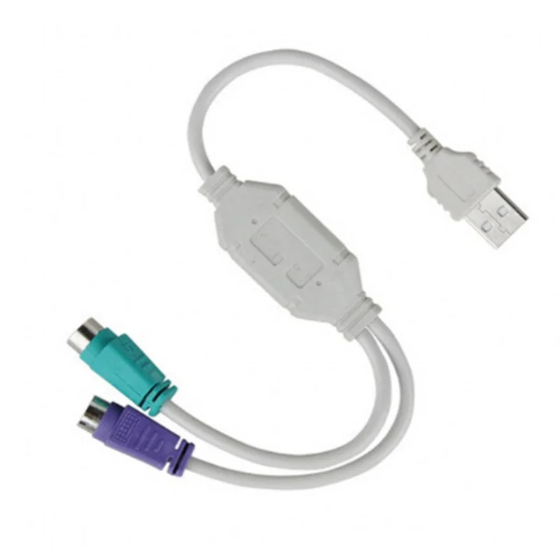Adaptador de cable USB macho a PS2 hembra dual, convertidor USB a dos PS/2 para ratón, teclado, cable de computadora y más - imagen 5
