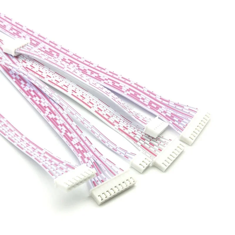 Cable de Terminal de enchufe hembra, Conector de Cable JST de cabeza única/doble, línea roja y blanca, 10 piezas, XH2.54 XH, 2,54mm, 2/3/4/5/6/7/8/9/10/12 pines - imagen 3