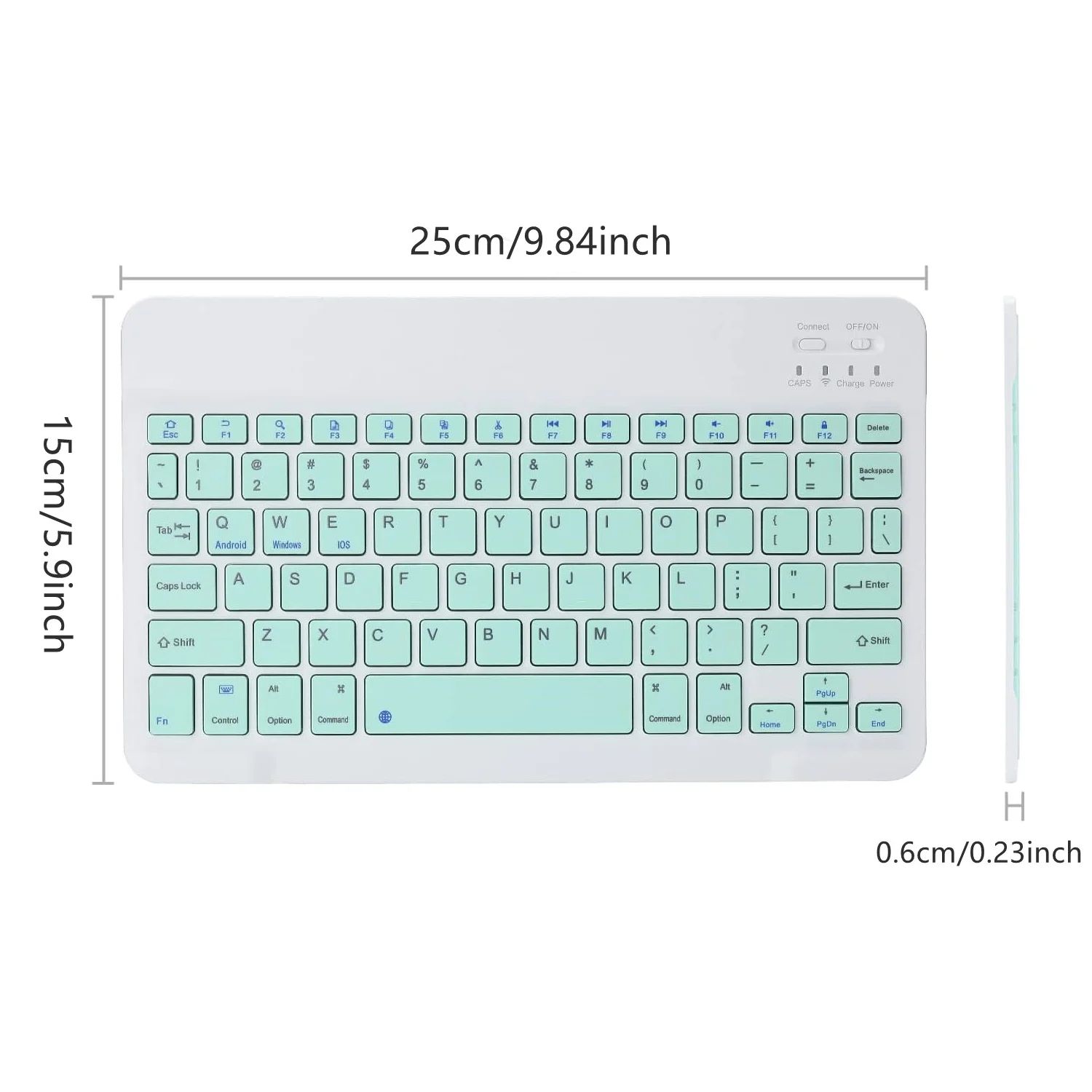 Teclado inalámbrico ultradelgado Mini teclado recargable compatible con Bluetooth de 78 teclas para Android IOS Windows para PC iPad Tablet - imagen 3