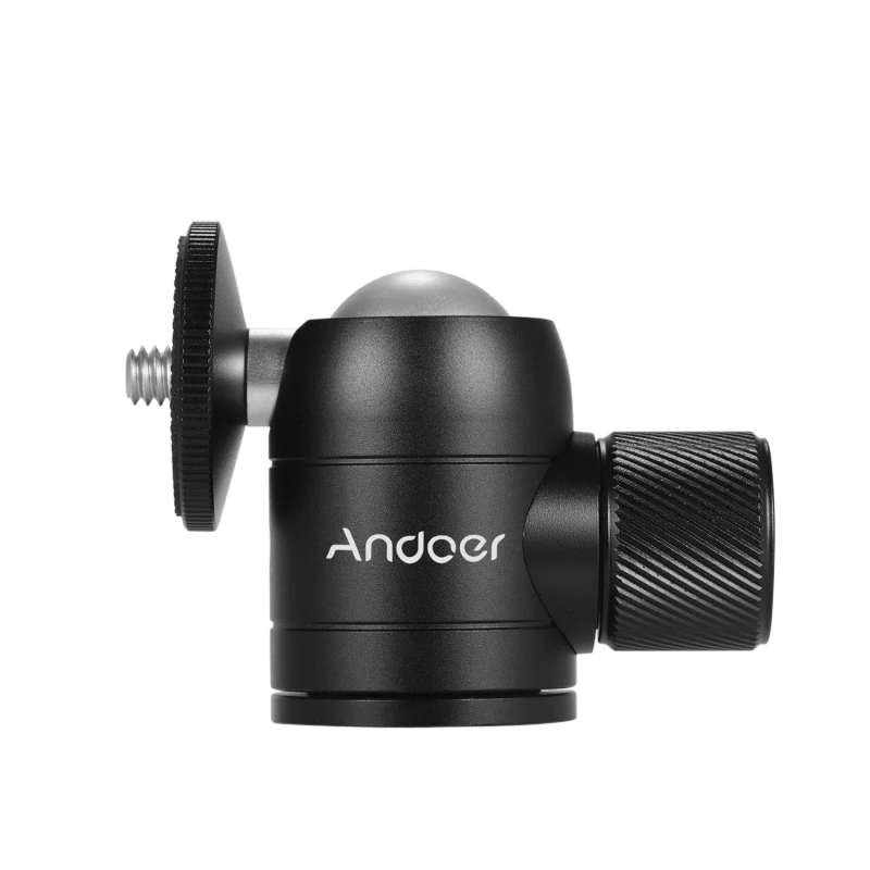 Andoer-trípode con cabeza de bola giratoria de 360 grados para cámara DSLR, palo de Selfie, monopié, mini trípode, aleación de aluminio - imagen 5