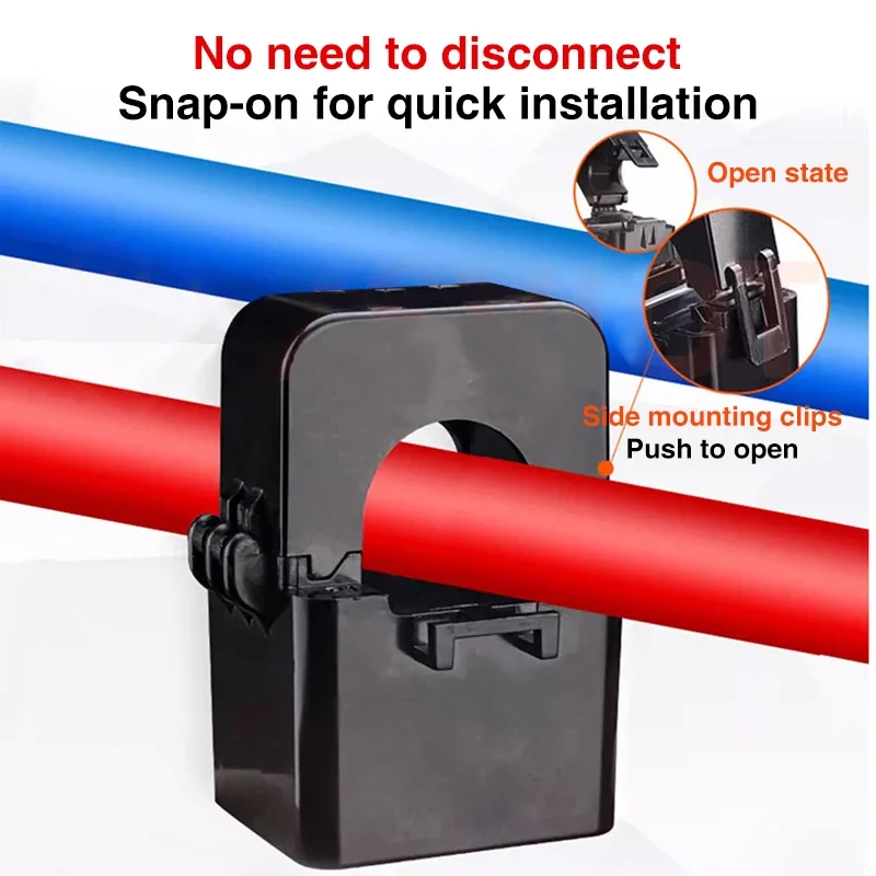 Tuya Smart Life WiFi medidor de energía 80A bidireccional 2 canales con abrazadera aplicación Monitor exportación Solar y energía de importación AC110V/240V - imagen 4