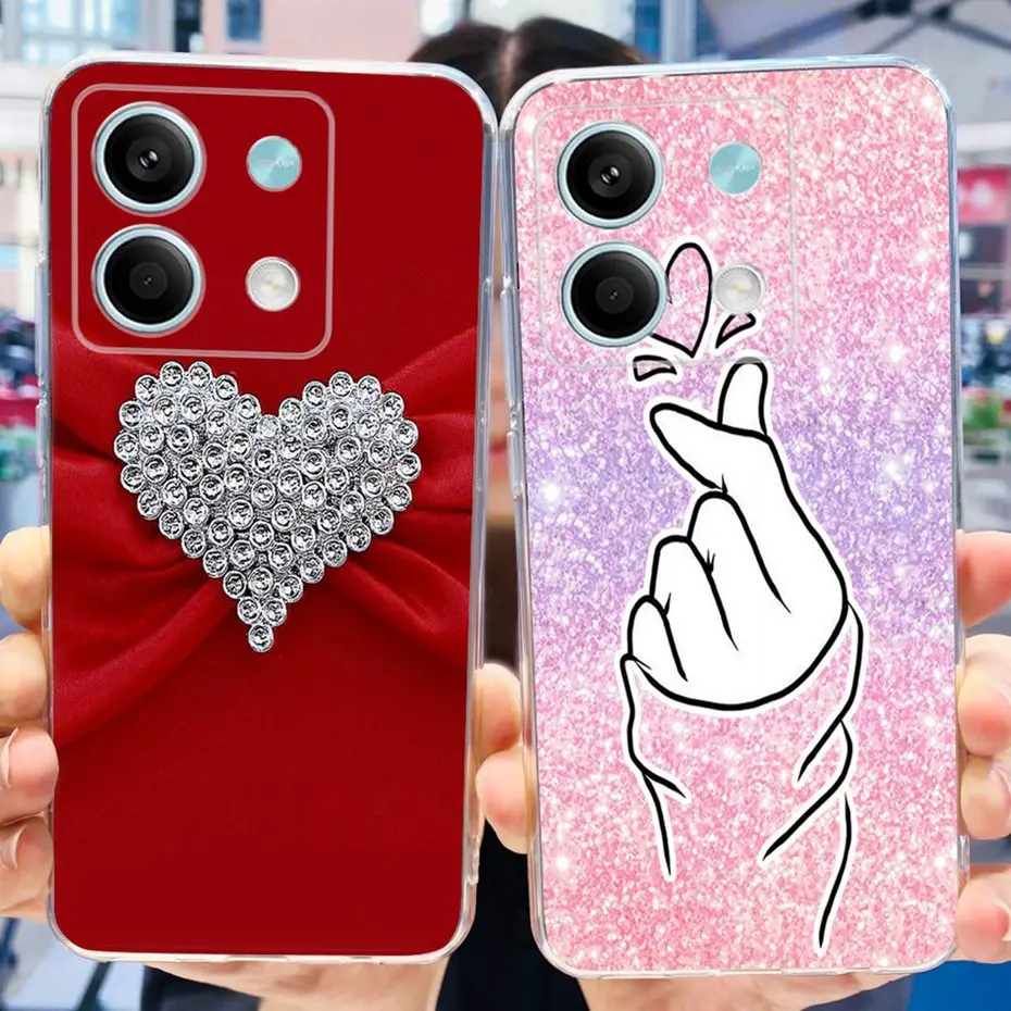 Funda para Xiaomi Redmi Note 13 4G, bonito parachoques pintado para teléfono Redmi Note 13 Pro 4G Note13 13Pro, funda trasera de silicona suave TPU