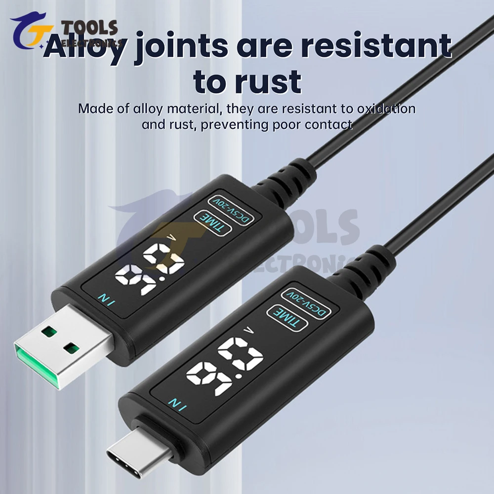 Cable convertidor de refuerzo USB ajustable, entrada de DC5-10V de 5V, 12V, 20V a salida de 5V, 12V, 20V, para fuente de alimentación, cargador, enrutador, convertidor elevador - imagen 3