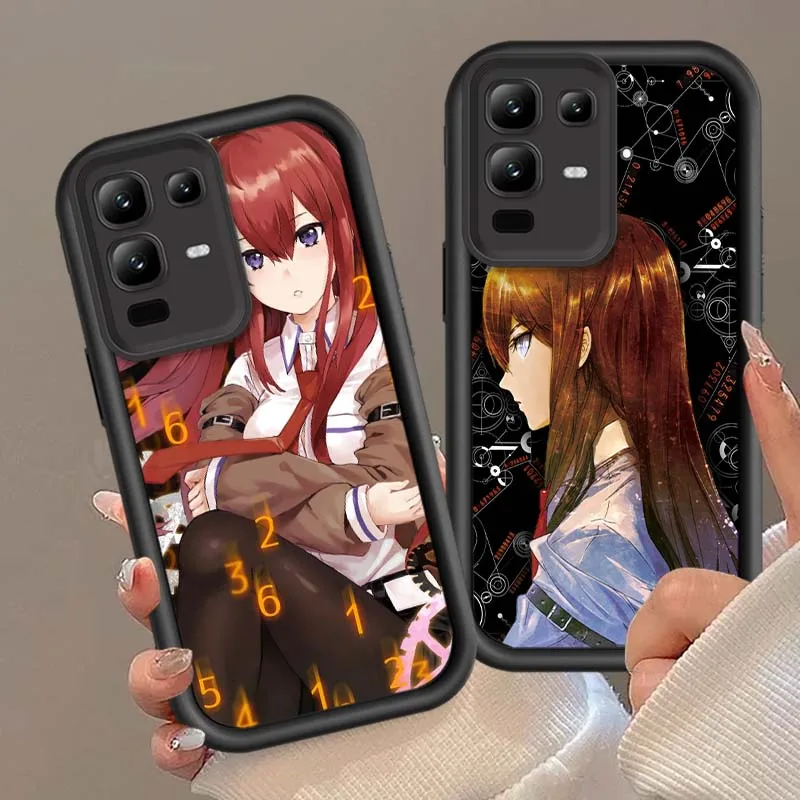 Kurisu Makise-funda de Anime para Infinix Note 12 G96 2023 30 40 50 40S 50X VIP Pro Plus 5G, funda de teléfono con escalera ocular - imagen 5