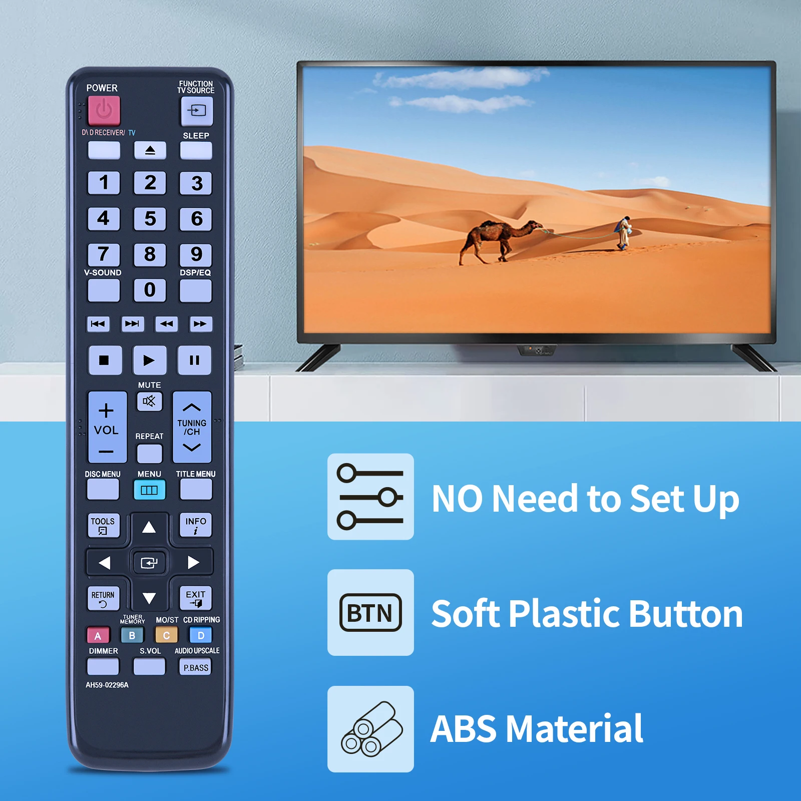 Nuevo para SAMSUNG AH59-02296A LCD LED DVD TV CONTROL remoto - imagen 3