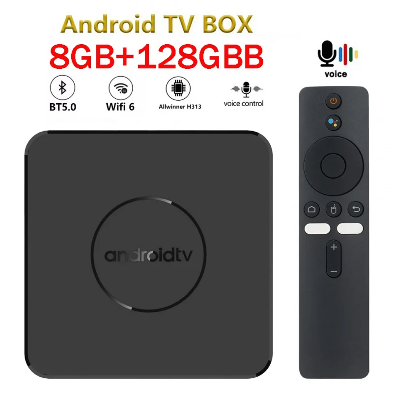 Q96 ATV Smart TV Box Android 11 Control por Voz Allwinner H313 WiFi Dual 4G 5G HD 4K HDR 10 BT5.0 8GB 128GB PK Q1 Decodificador IPTV