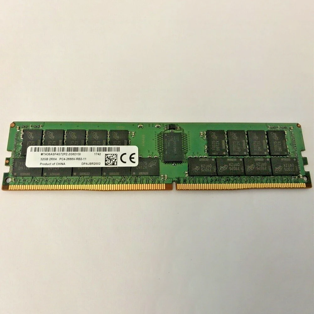 1 Uds RAM 32GB PC4-2666V memoria MTA36ASF4G72PZ-2G6D1SI 32G 2RX4 DDR4 2666 - imagen 3