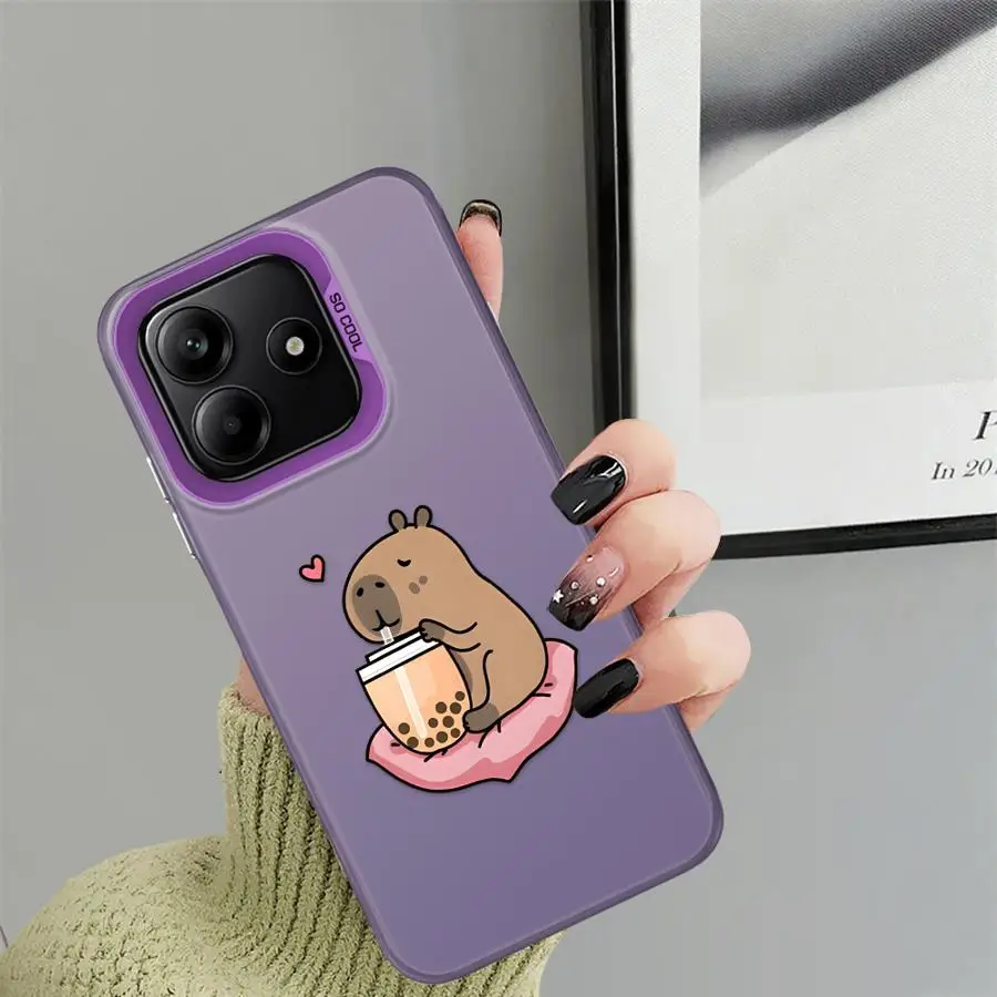Funda trasera bonita de capibara para teléfono Xiaomi Redmi Note 13 12 11 14 Pro Plus 10Lite 12s 11s 9s 10s - imagen 3