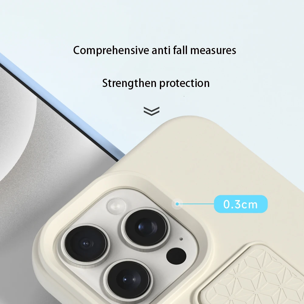 Funda de teléfono con soporte plegable invisible de silicona suave líquida para Apple iPhone 16 15 14 Plus 13 12 11 Pro Max cubierta a prueba de golpes - imagen 3