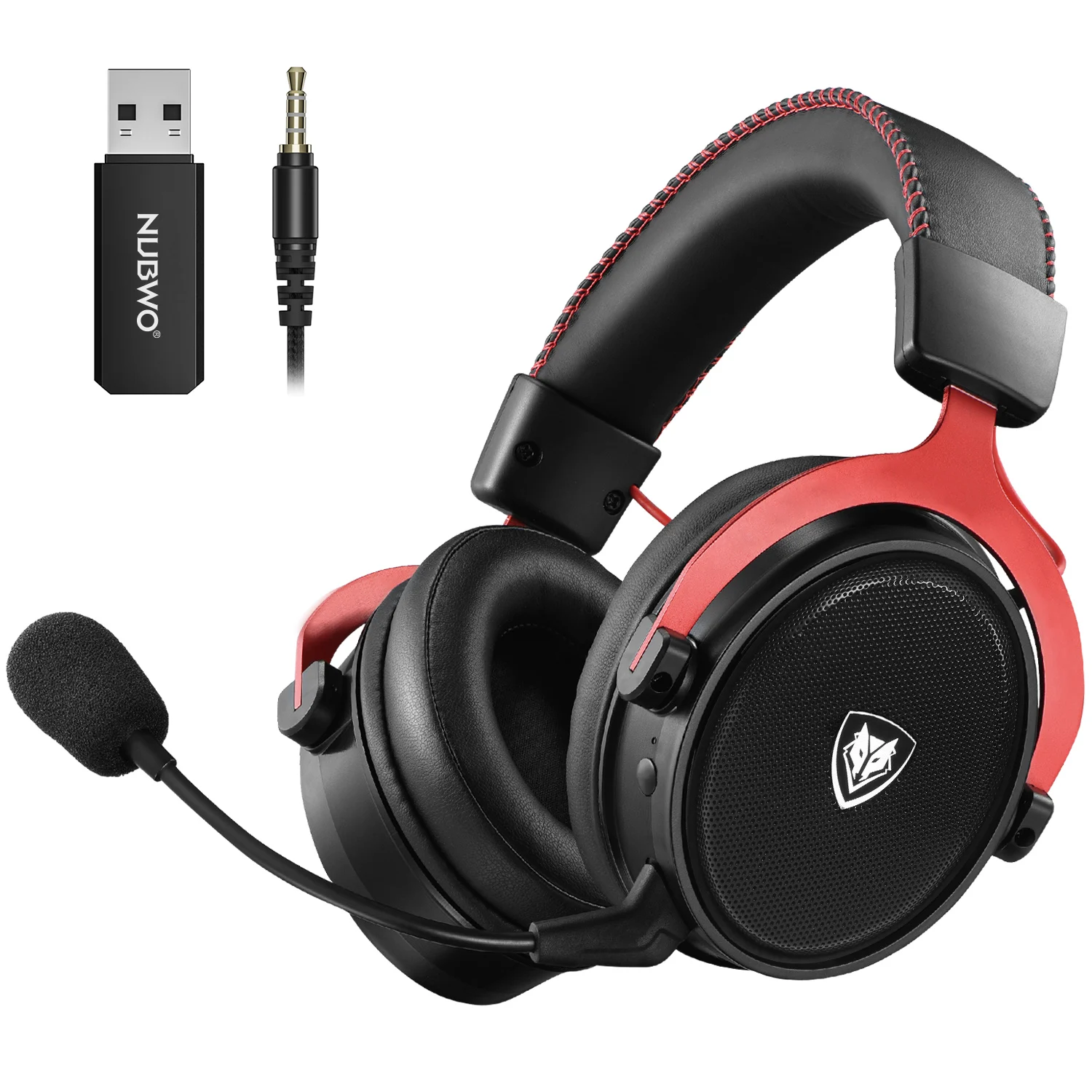 NUBWO-auriculares para juegos duales, tecnología DongleUSB Bluetooth 5,3 de 2,4G con micrófono con cancelación de ruido para PS5, PS4, PC, interruptor móvil - imagen 2