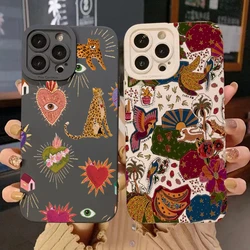 Funda Silicona Antigolpes iPhone 11-15 Pro Max – Diseño Floral Leopardo