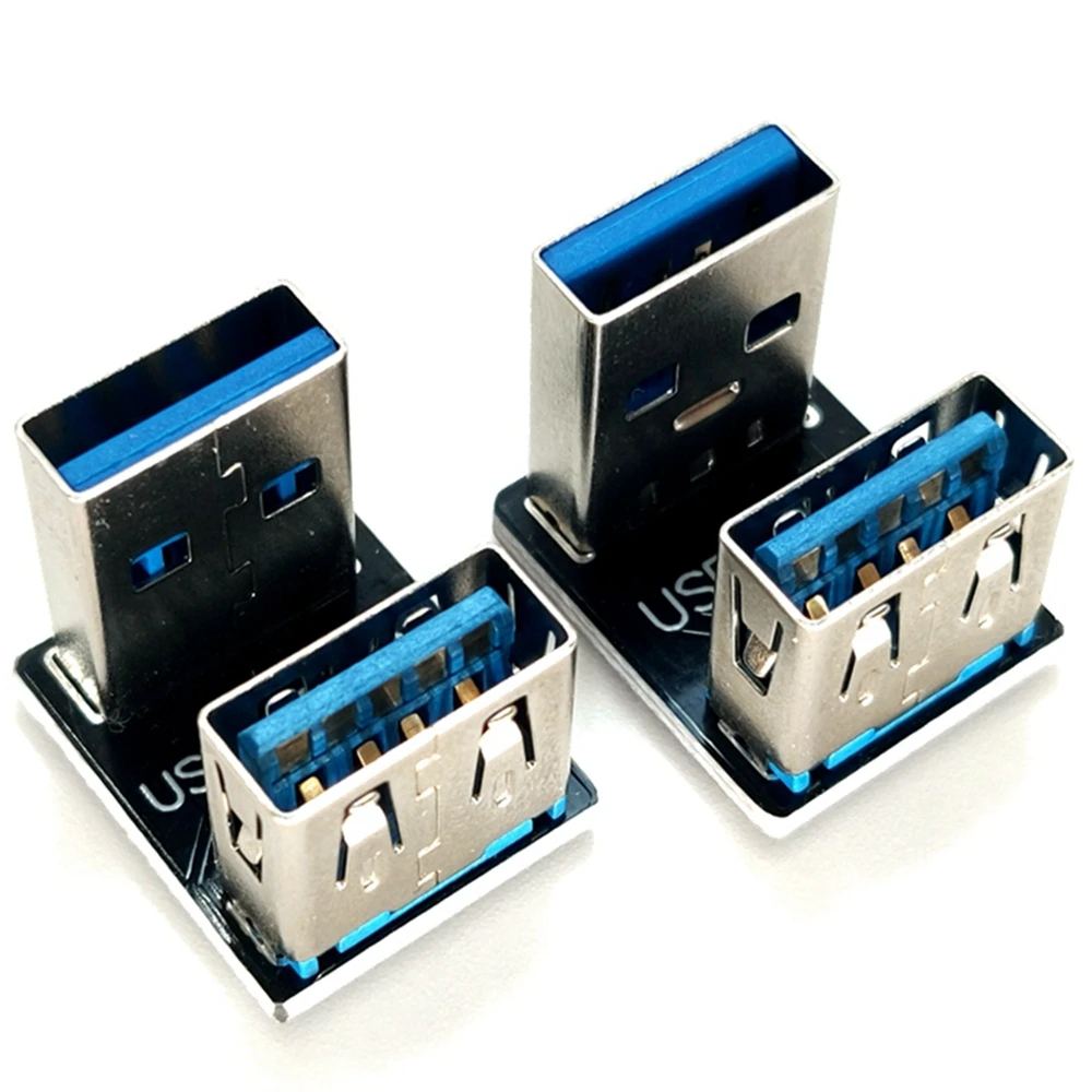 Nuevo 90 grados USB 2,0 3,0 A macho a hembra AM/AF adaptador en ángulo izquierdo y derecho conector adaptador enchufe para ordenador portátil/PC - imagen 4