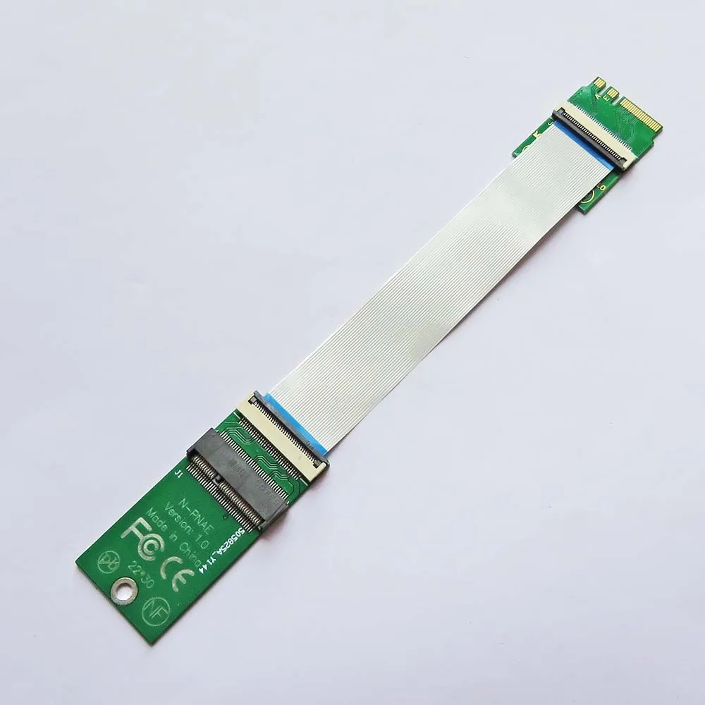 Cable de extensión de tarjeta WIFI A + E/E key M.2, conversión de tarjeta Riser, compatible con protocolo PCIE M.2, extensor de tarjeta WiFi, adaptador elevador - imagen 2