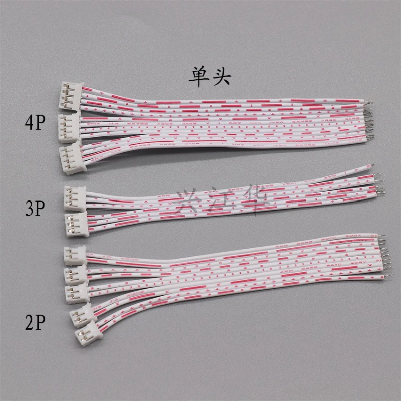 10 Uds PH2.0 Cable rojo blanco conector hembra Cable Terminal 10cm 20cm 30cm JST 2,0 2p 3p 4p 5p 6p 7p 8p cabezal simple/doble 26AWG - imagen 4