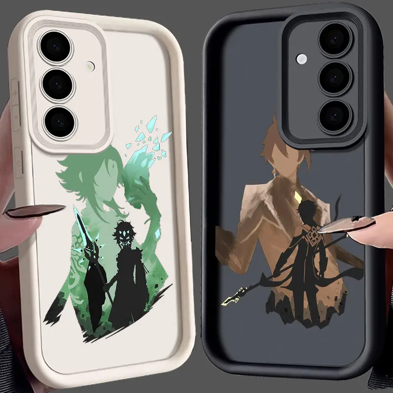 Genshin Impact Anime juego caliente S24FE Funda de teléfono para Samsung S25 S24 S23 Ultra 5G S22 S20 Plus S21 FE Funda Galaxy S25Ultra Funda