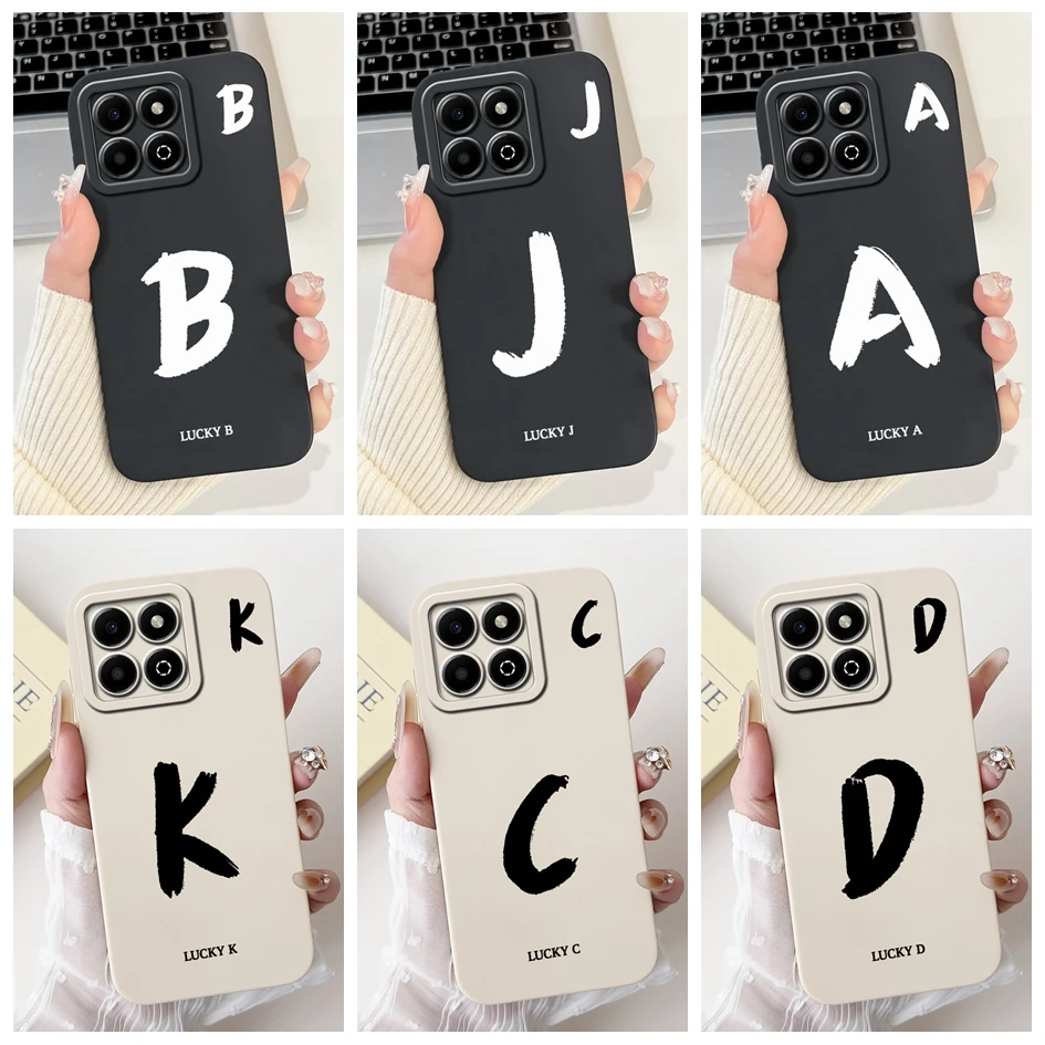 Para Honor X6a X6b funda JDY-LX1 JDY-LX2 WDY-LX1 WDY-LX2 funda a prueba de golpes lindas letras fundas mate de silicona suave para HonorX6b Capa